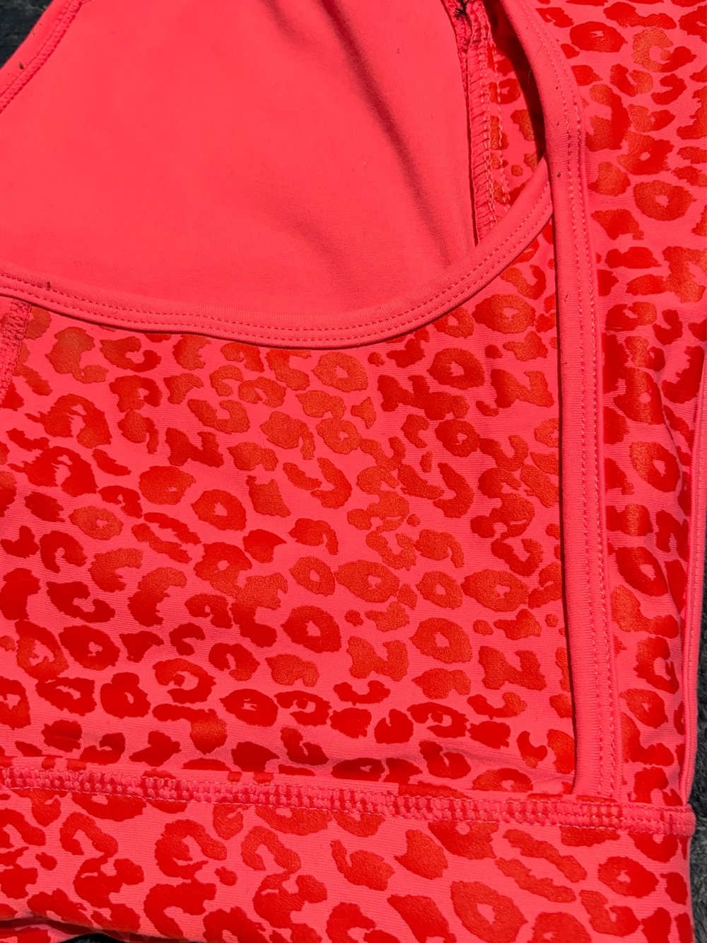 torrid Red Leopard Zip-Front Racerback Sports Crop - Picture 5 of 5